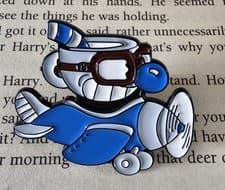Image of MUGMAN ENAMEL PIN BADGE BLUE CUPHEAD