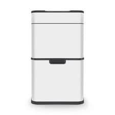 Image of Tower Ozone Sensor Bin, 50L, Hands Free, Carbon Filter, White T938021WHT