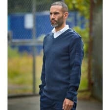 Image of PRO RTX RX220 unisex XXL SECURITY/PRISON UNIFORM SWEATER/JUMPER v neck NAVY bnip