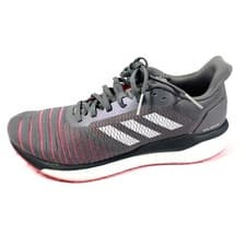 Image of Adidas Solar Drive Mens Gray Shock Red Running Shoes D97450 Sz 11.5 New