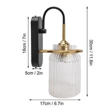 Image of New E26/E27 Wall Light Retro Glass Lampshade Wall Sconce Lamp For Bedroom