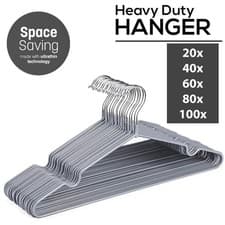 Image of Strong Metal Hangers Heavy Duty Non Slip Stainless Steel Coat Hanger Clothes