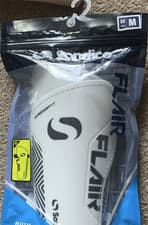Image of Sondico Flair Ergonomic Shin Guards Medium White Football
