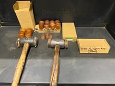 Image of 2X used Thor Hammers Size 4 Bearing Hammer and 32 Various Spare Raw Hide Faces