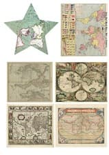 Image of A3 Size - World Map Antique Vintage Old Ancient Poster Decoration wall chart