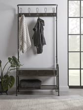 Image of Industrial Style Coat Rack with Storage