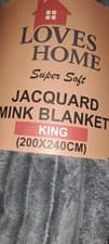 Image of king size throw grey