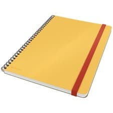 Image of Leitz Cosy Notebook Soft Touch Ruled Wirebound Warm Yellow 45270019