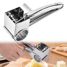 Image of Stainless Steel Rotary Cheese Grater Cutter Slicer Shredder Grinder Kitchen Tool