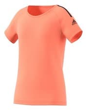 Image of Adidas Youth Girls Tee In Coral Girls T shirt Top (LO4)