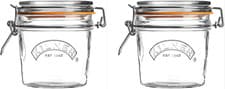 Image of Kilner Clip Top round Glass Jar 0.35 Liter Clear/Transparent (Pack of 2)