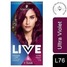 Image of Schwarzkopf Live Permanent Hair Colour Lift Hair Dye, L76 Ultra Violet