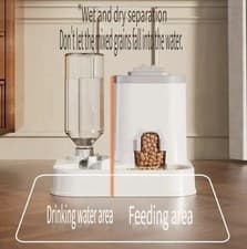 Image of 2-in-1 Automatic Pet Feeder For Cats & Dogs-Gravity Fed Flow, Not Electric.