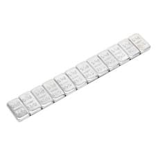 Image of 1x Pack Of 100 Sealey Wheel Weight 5g Adhesive Zinc Plated Steel Strip Of 12