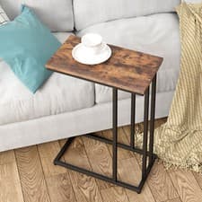 Image of HOOBRO Narrow Side Table Slim Bedside Table Sofa End Table Nightstand two models