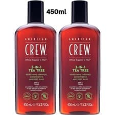 Image of American Crew 3-in-1 Tea Tree Refreshing Wash 2 x 450ml