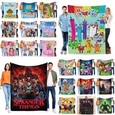 Image of Kids Characters 3D Fleece Blanket Throw Sofa Bed Warm Soft Blanket Flannel GiftK