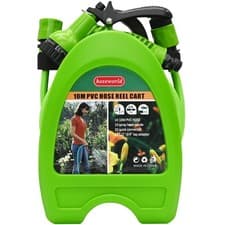 Image of 10M Garden Hose Reel Compact Portable Water Pipe 7 Adjustable Spray Gun Nozzles