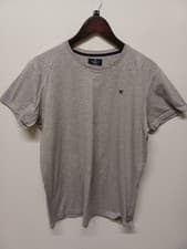 Image of Hackett london classic fit grey marl basic cotton tee mens large new no tags