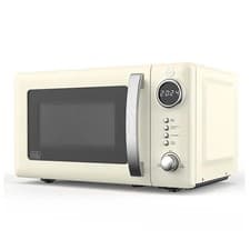Image of Swan Microwave Cream 800W Digital 20L Countertop Design Retro Revive
