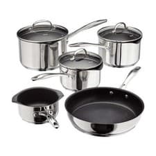 Image of Stellar 7000 5 Piece Draining Saucepan Set, Non-Stick