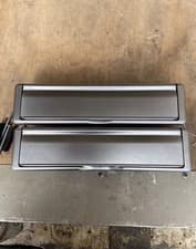 Image of BRAND NEW Fab Fix Nu Mail Heavy Duty 12" Inch Sprung Letter Box Plate - Satin