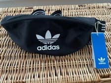 Image of Adidas Original Adicolour Waistbag/Crossbody in Black/White - One Size - Unisex
