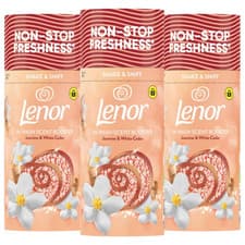 Image of 3 X Lenor Laundry Perfume In-Wash Scent Booster Beads Jasmine & White Cedar 155g