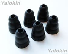 Image of 6pcs Eartips for Anker Soundcore Life P3i P2 Dot 2 - Large Black Triple Flange