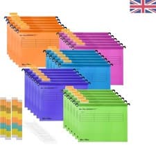 Image of Vibrant 30PC A4 Suspension Files with Tabs – Perfect for Home, School & Office