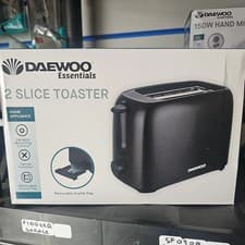 Image of Daewoo Essentials 2 slice Toaster Black - NEW