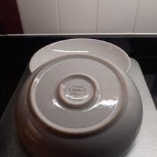 Image of Denby Elements Cream Pasta Bowls x 2 approx 22cm diameter