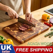 Image of Premium Acacia Wood Chopping Board Available in 3 Sizes Kitchen Food Preparation