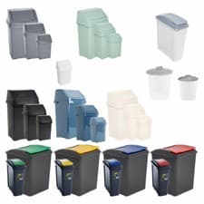 Image of Plastic 50L 25L 21L 8L Swing Top Bin Recycle Bins Pet Food Storage Home Garden