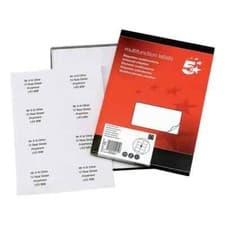 Image of 5 Star Office Multipurpose Labels Laser Copier Inkjet 105x71mm White Pack of 800