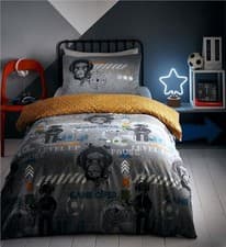 Image of Gamers duvet set boys gaming bedroom quilt cover glow in dark kids bedding 