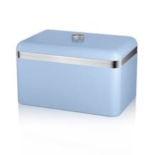 Image of Swan SWKA1010BLN Retro Bread Bin in Blue