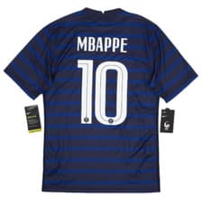 Image of BNWT 2020 2021 FRANCE NIKE FOOTBALL SHIRT MBAPPE 10 MENS MEDIUM