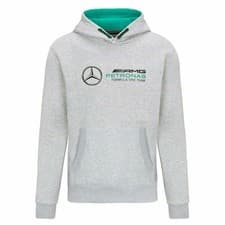 Image of Mercedes AMG Petronas F1 Team Grey Large Logo Fanwear Hoodie