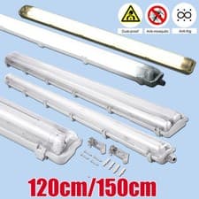 Image of LED Batten Light Tri-Proof Fitting 4ft 5ft Replacement T8 Fluorescent IP66