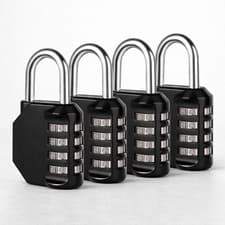 Image of 4 Digit Combination Padlock Heavy Duty Outdoor Lock Gym Travel Luggage Locker