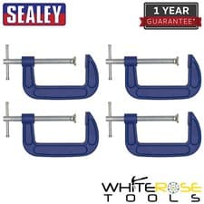 Image of Sealey G-Clamp 100mm Pack of 4 Holder Grip Hand Tools