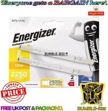 Image of 2 x Energizer LINEAR 118mm R7s 2900 Lumens Halogen Bulb 240V ( 120 W ) Dimmable