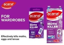 Image of Acana MOTH KILLER & FRESHENER Lavender Fragrance Pack of 20 Sachets Or 4 Hanging