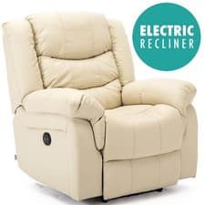 Image of SEATTLE ELECTRIC LEATHER AUTO RECLINER ARMCHAIR SOFA HOME LOUNGE CHAIR