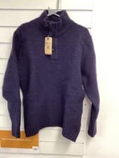 Image of barbour heritage half button navy jumper [BR]