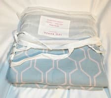 Image of Ted Baker Blue Trellis Cotton Jacquard Knit Throw