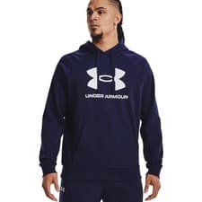 Image of 0196884200671 Under Armour Rival Fleece Logo HD Men's Sweatshirt navy blue