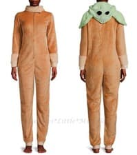 Image of Baby Yoda Union Suit One Piece Pajama Pant Women Size S-3X Men Star Wars Costume