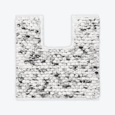 Image of Marble Chunky Bobble Pedestal Toilet Mat Non Slip 50 x 50cm - Soft & Absorbent